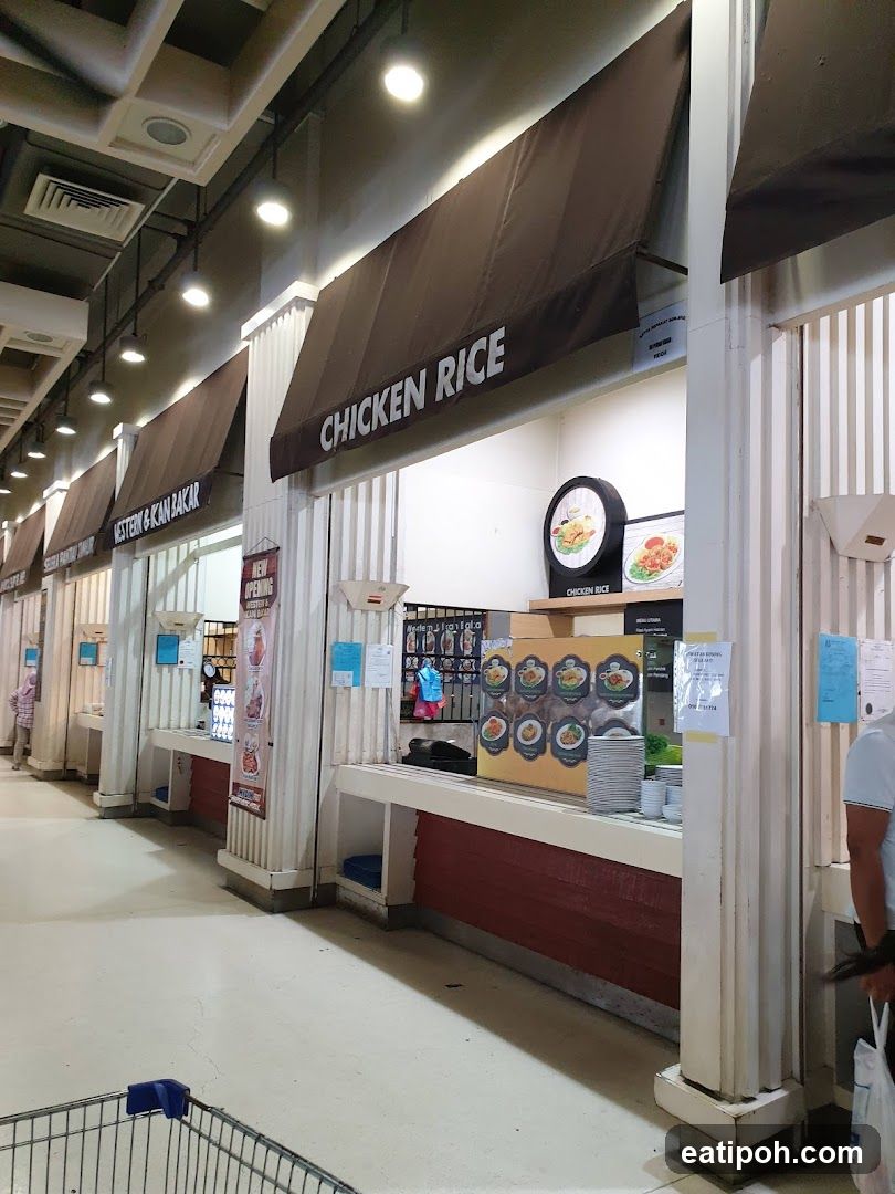 Food court stall interior