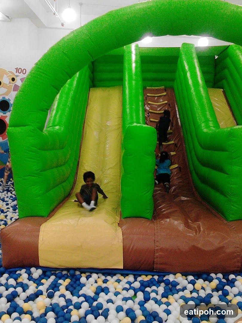 Inflatable Slide in Indoor Play Area