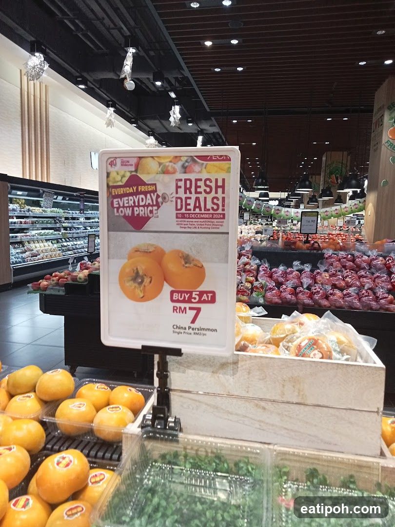Fresh Produce Section in Supermarket