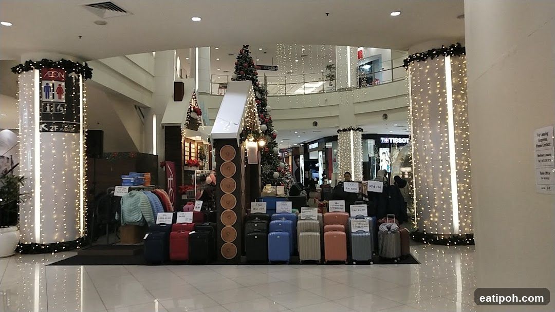 Shopping Mall Interior During Holiday Season