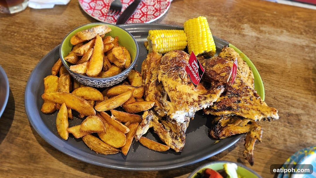 Food Plate on Wooden Table
