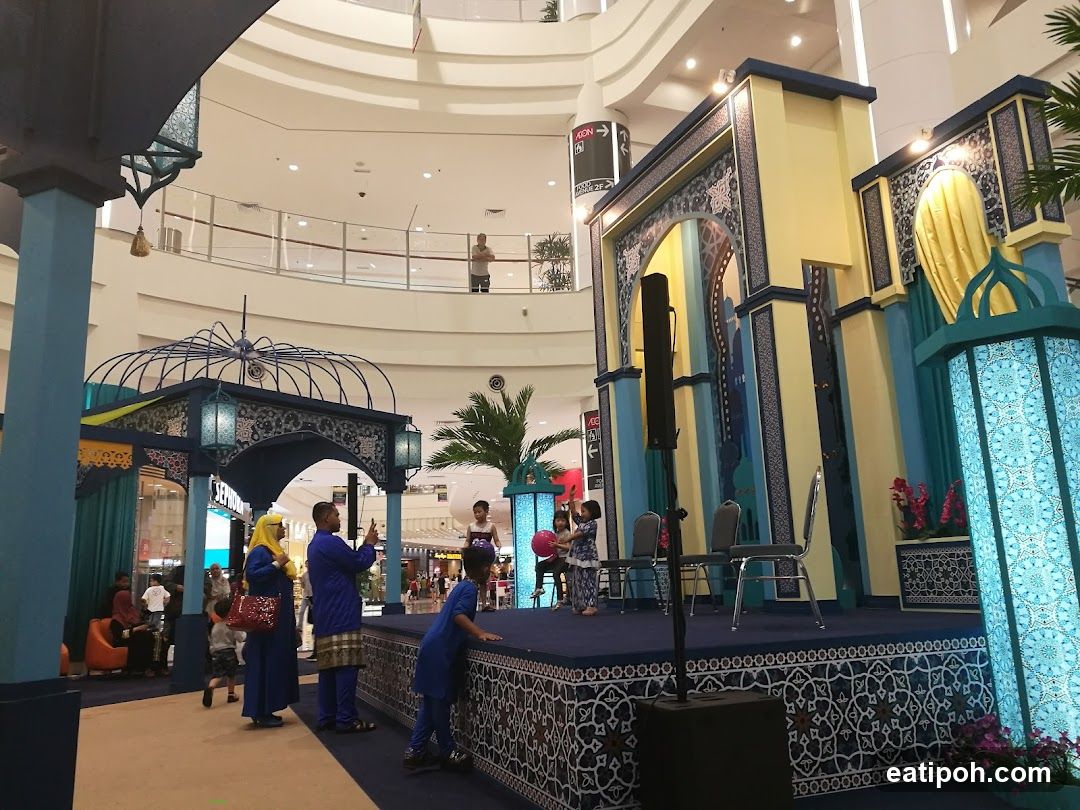 Shopping Mall Interior with Festival Decor