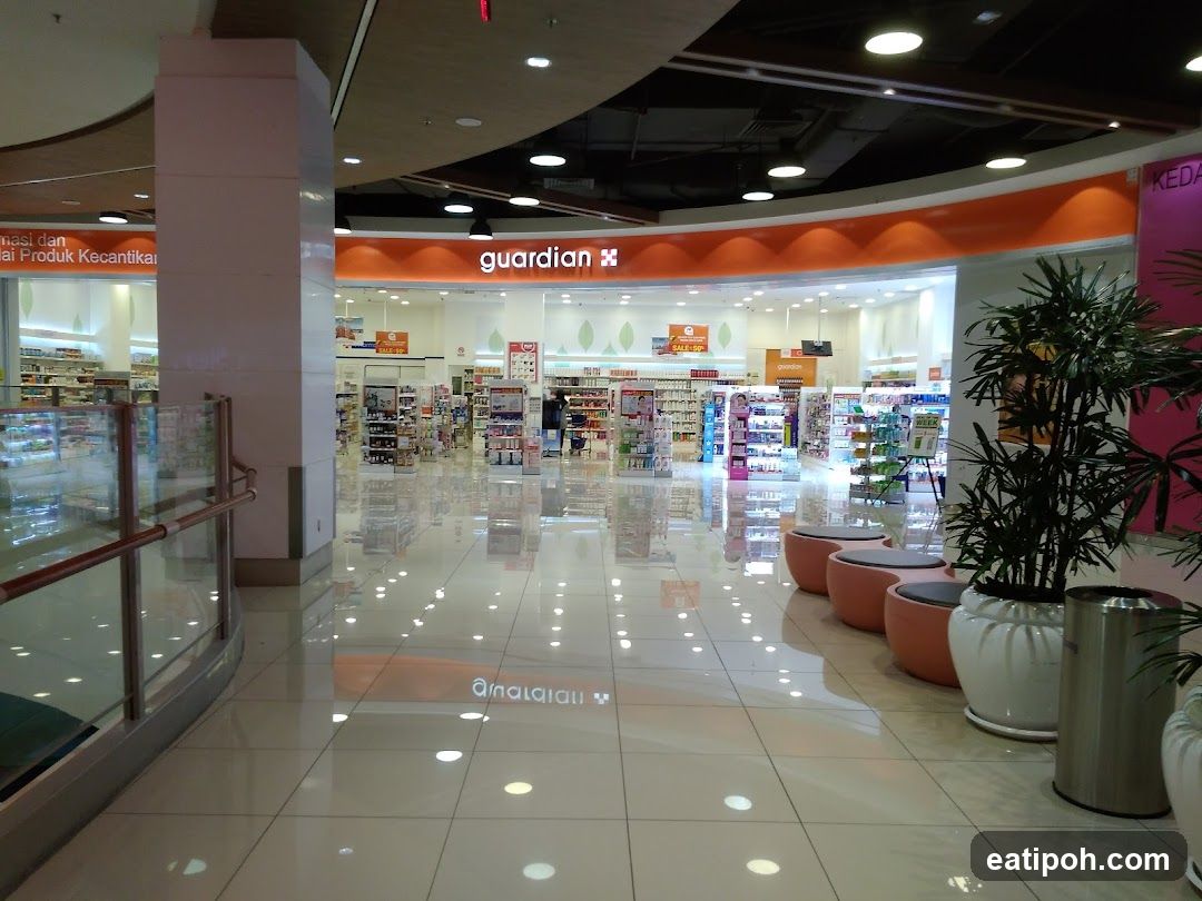 Interior of Guardian store