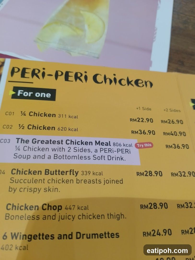 Peri-Peri Chicken Menu