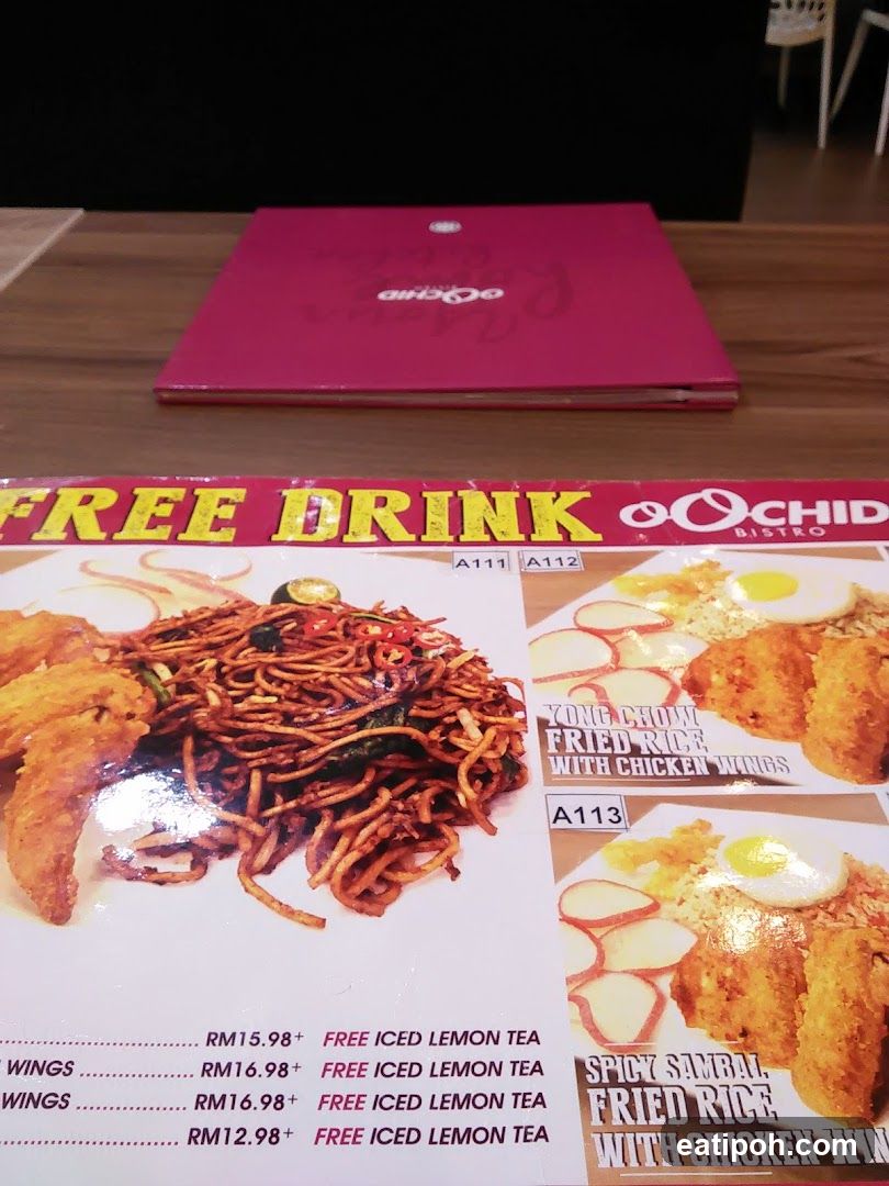 Oochid Bistro Menu Display