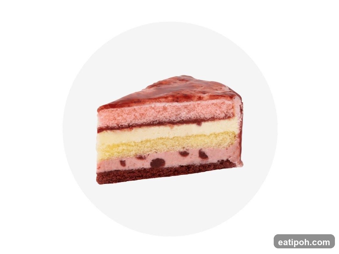 Slice of layered cake