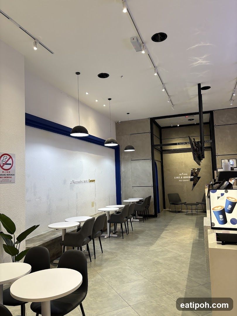 Interior of a modern café
