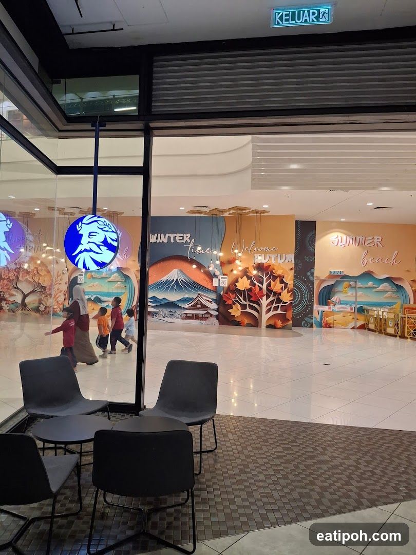 Interior View of Shopping Mall Entrance Area