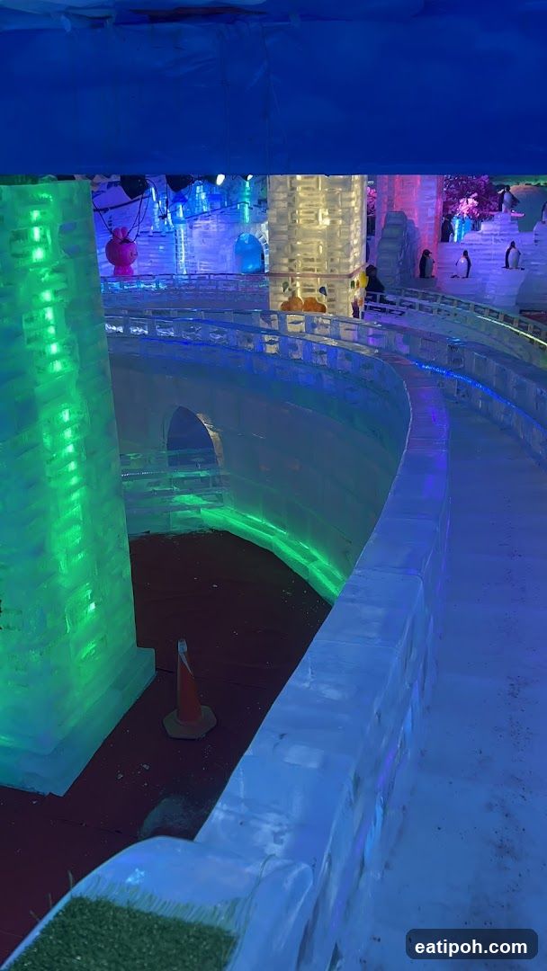 Ice sculpture exhibit interior