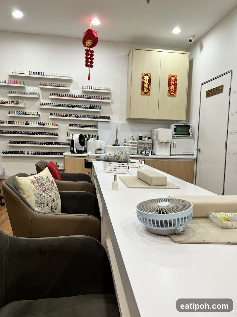 Interior of nail salon