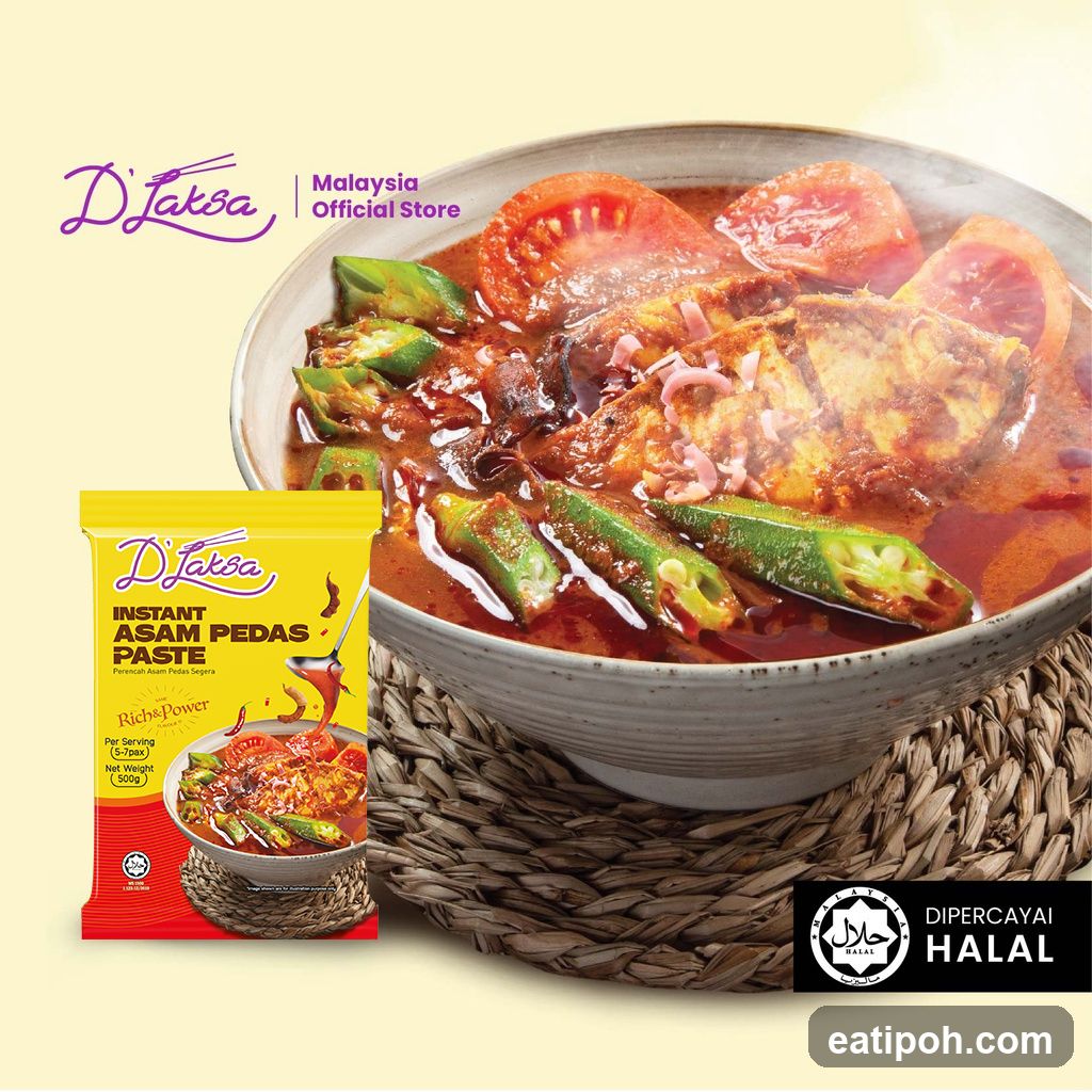 D'Laksa Instant Asam Pedas Paste Product Advertisement