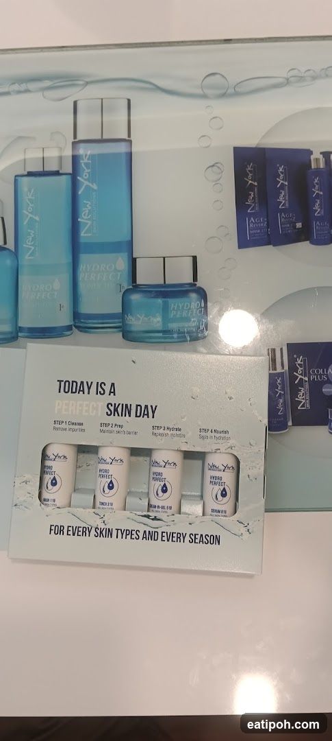 New York Hydro Perfect Skin Care Display