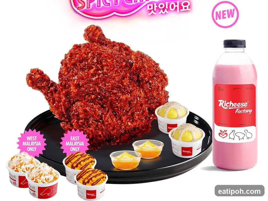 Spicy Chicken with Sides and Drink