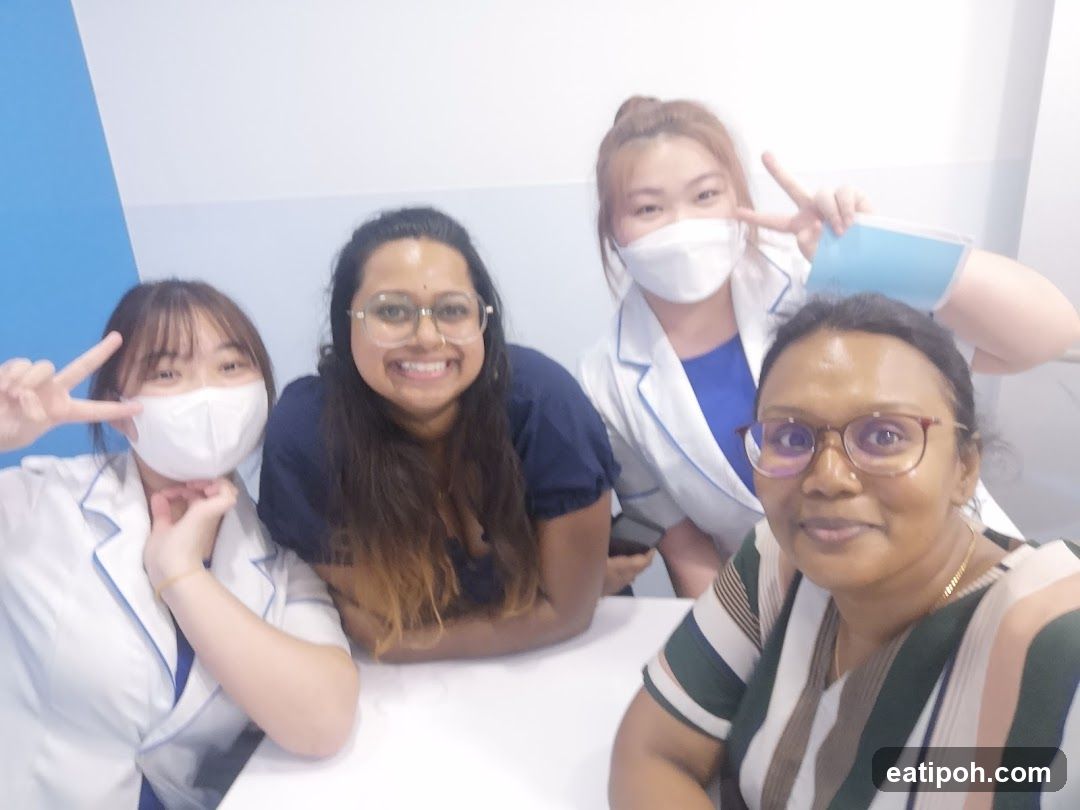 Group photo in medical facility
