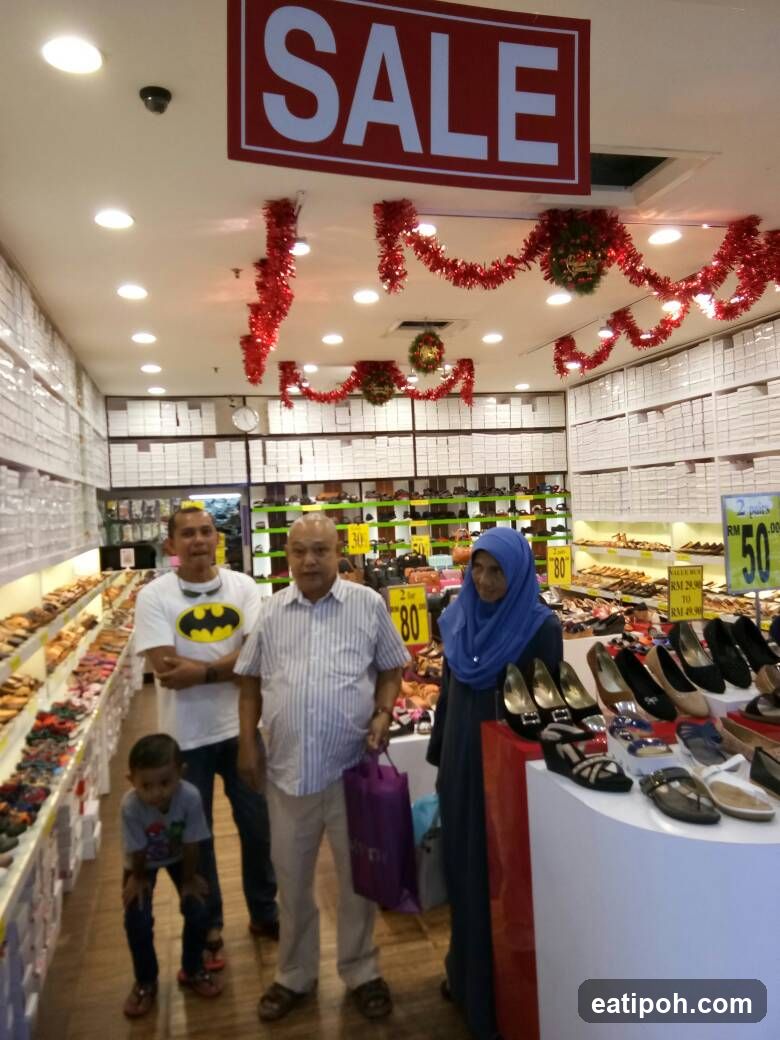 Shoe Store Interior During Sale