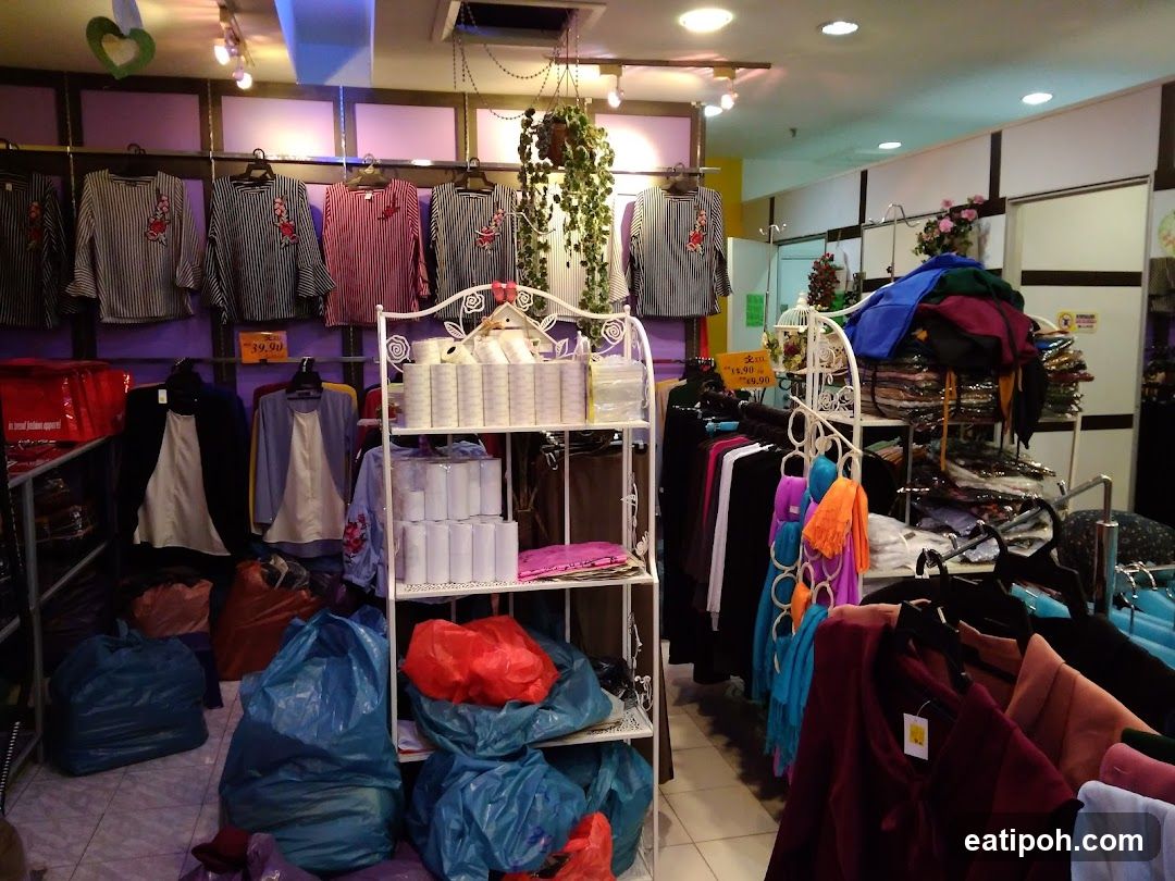 Interior of clothing store