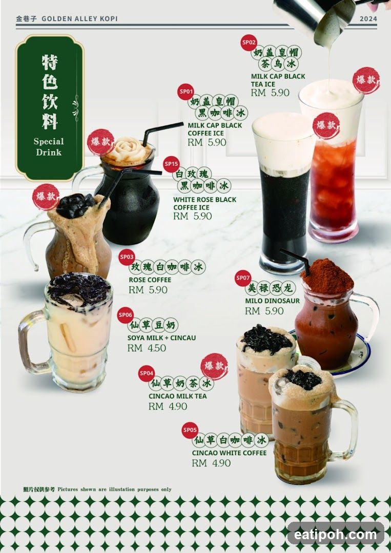Golden Alley Kopi Special Drinks Menu