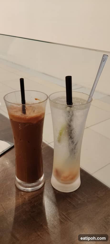 Two beverages on a table
