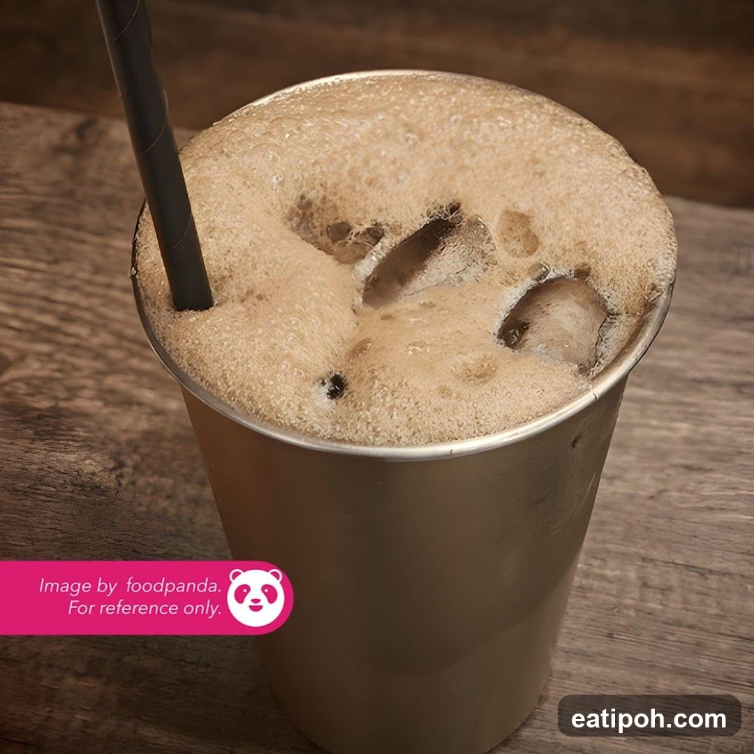 Coffee drink with straw