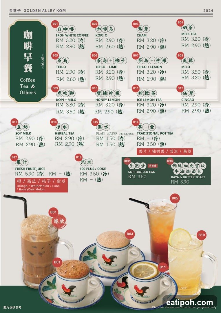 Golden Alley Kopi Menu 2024