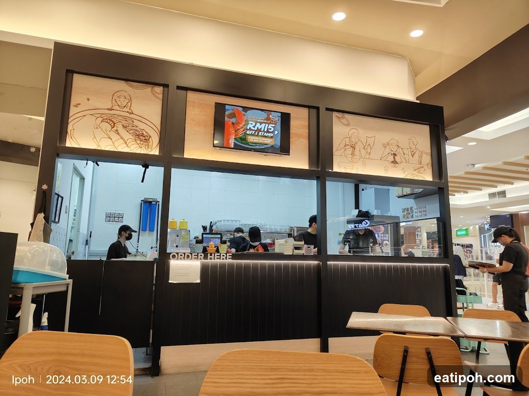 Food stall interior view