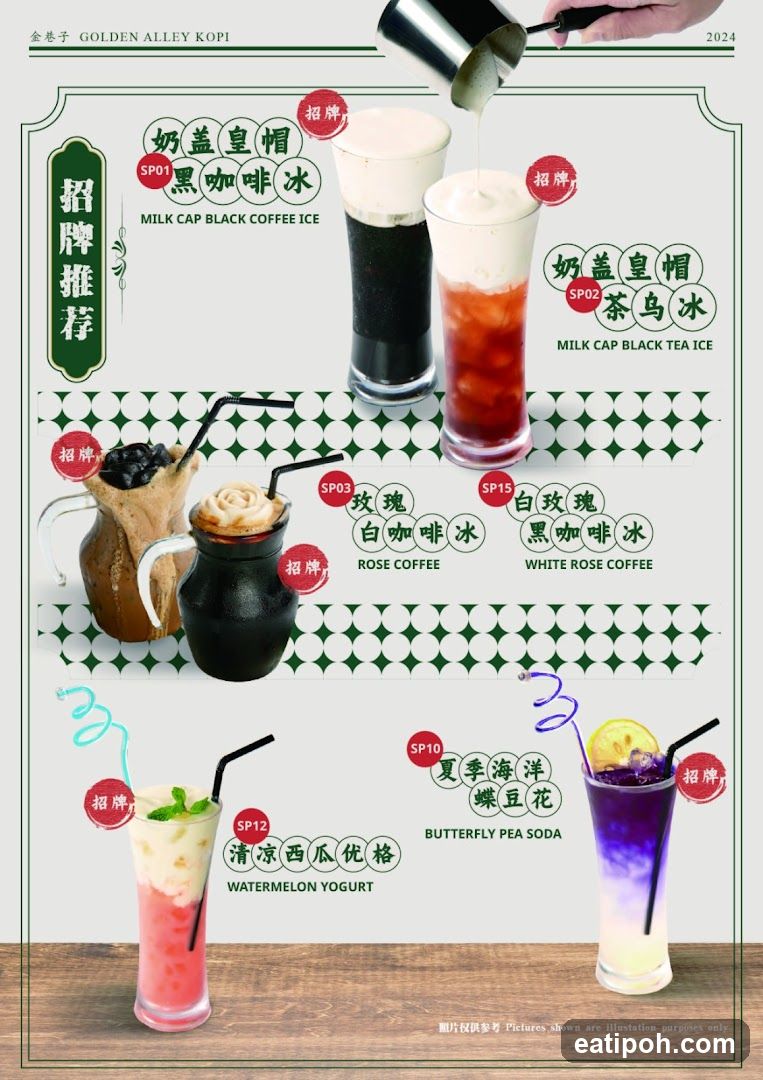 Golden Alley Kopi Menu