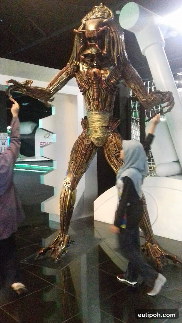 Interior exhibit with large sculpture
