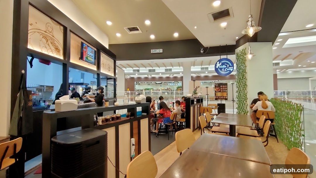 Interior of a food court area