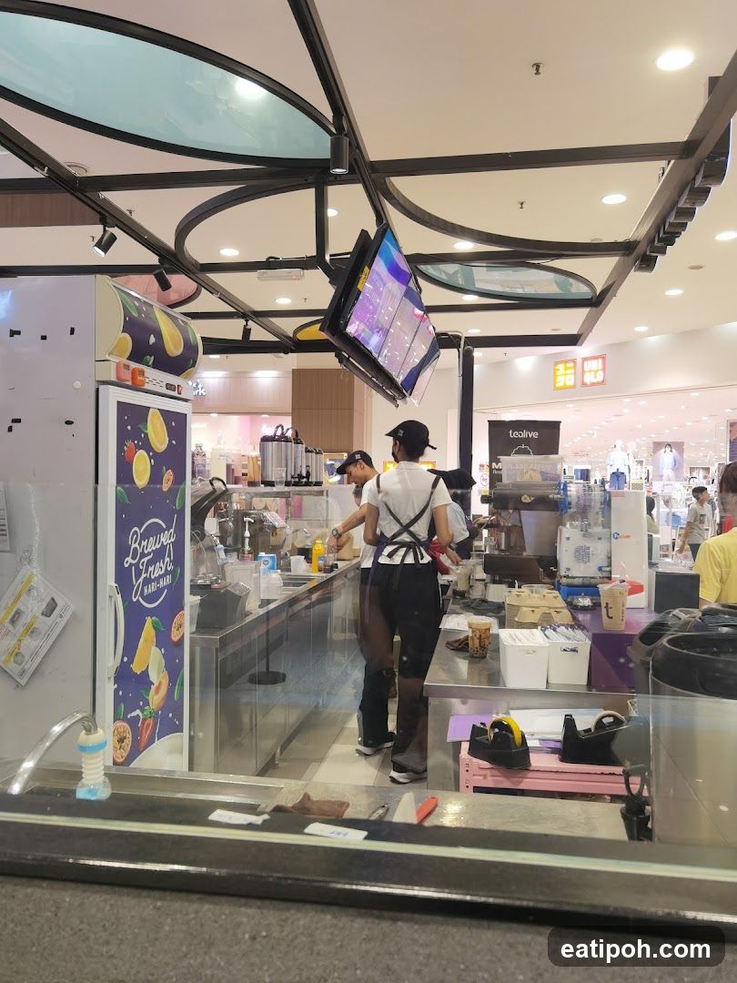 Food stall interior