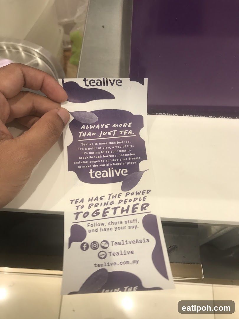 Tealive promotional flyer