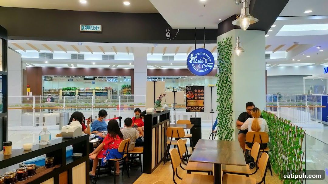 Interior of a food court restaurant