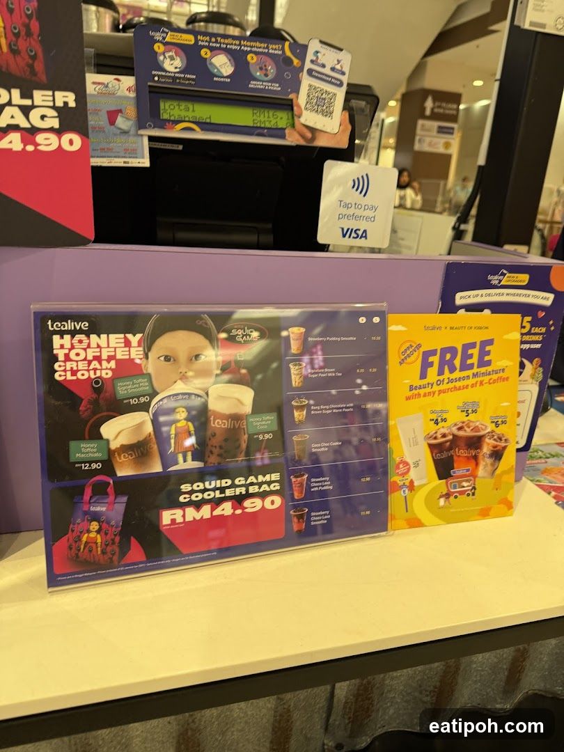 Tealive Coffee Shop Interior Display
