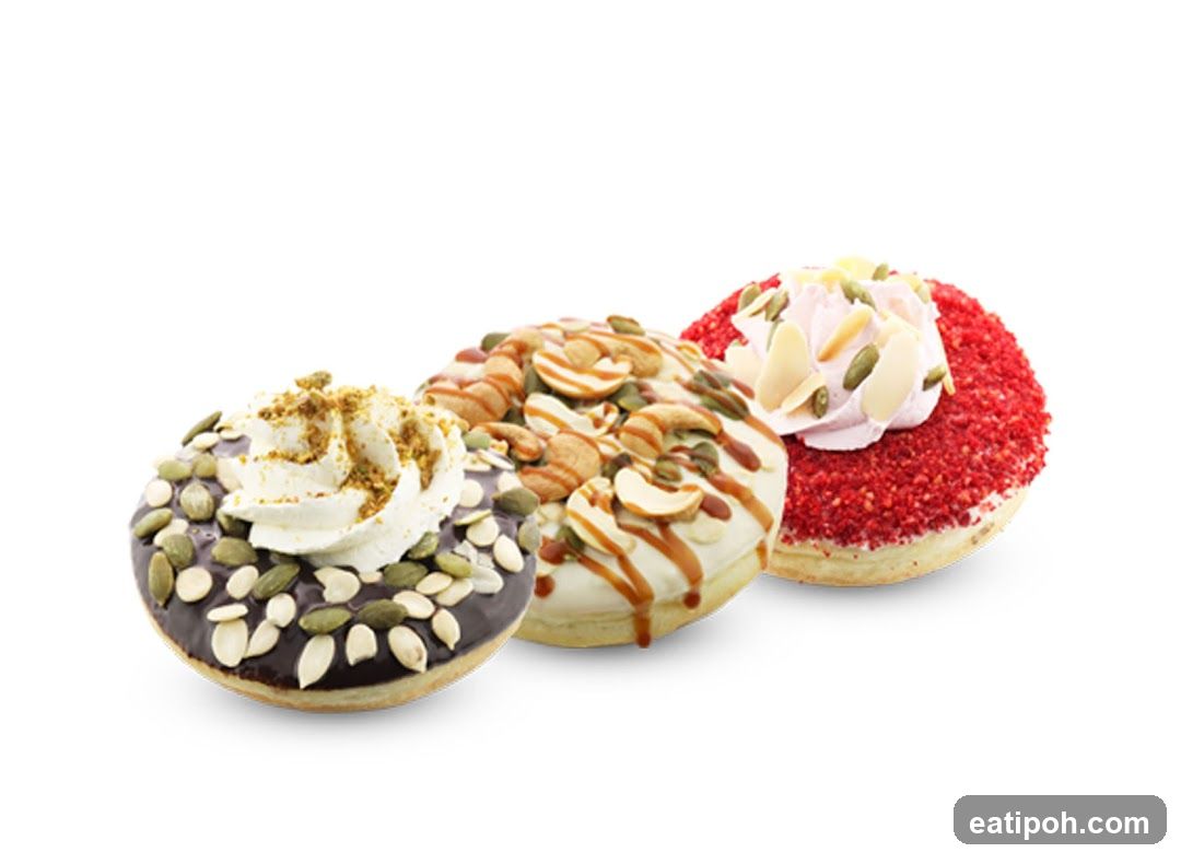 Three Decorated Doughnuts