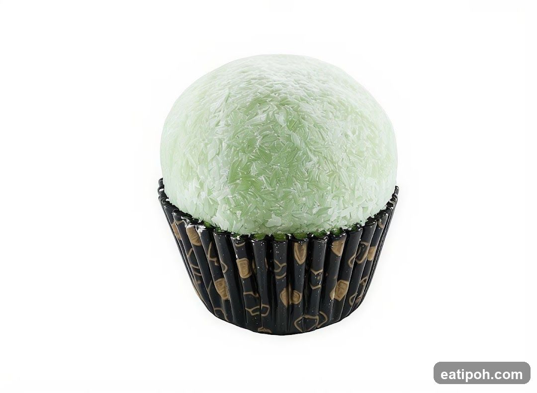 Green coconut truffle