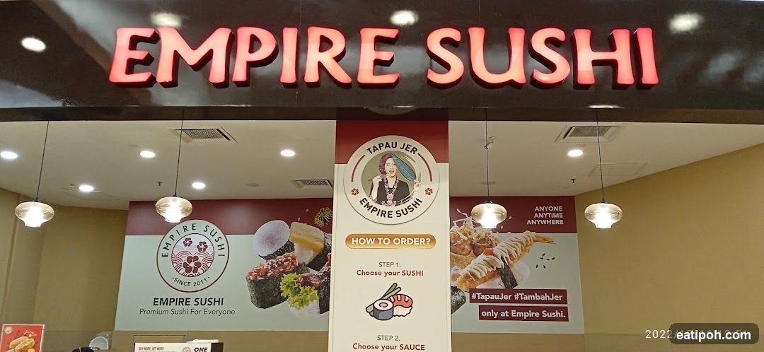 Empire Sushi storefront interior signage