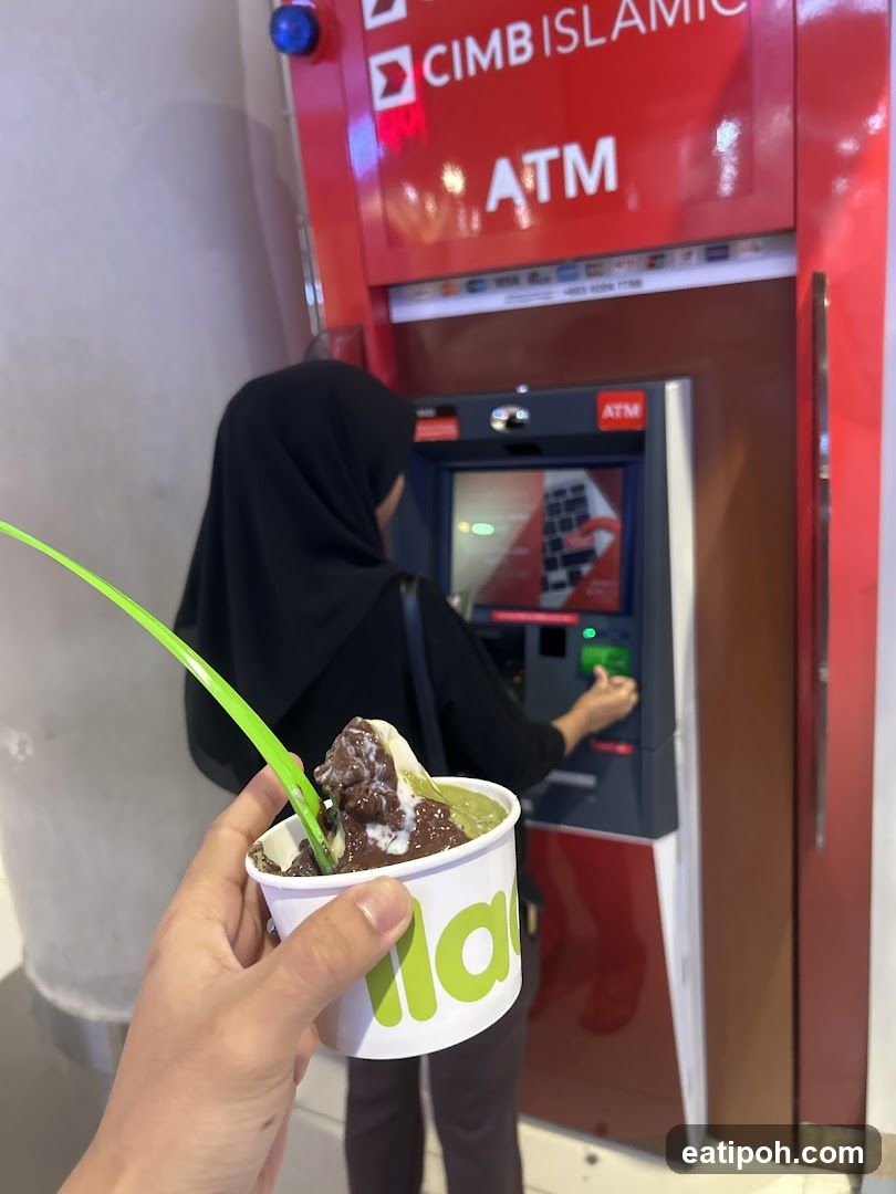 ATM and ice cream in public space