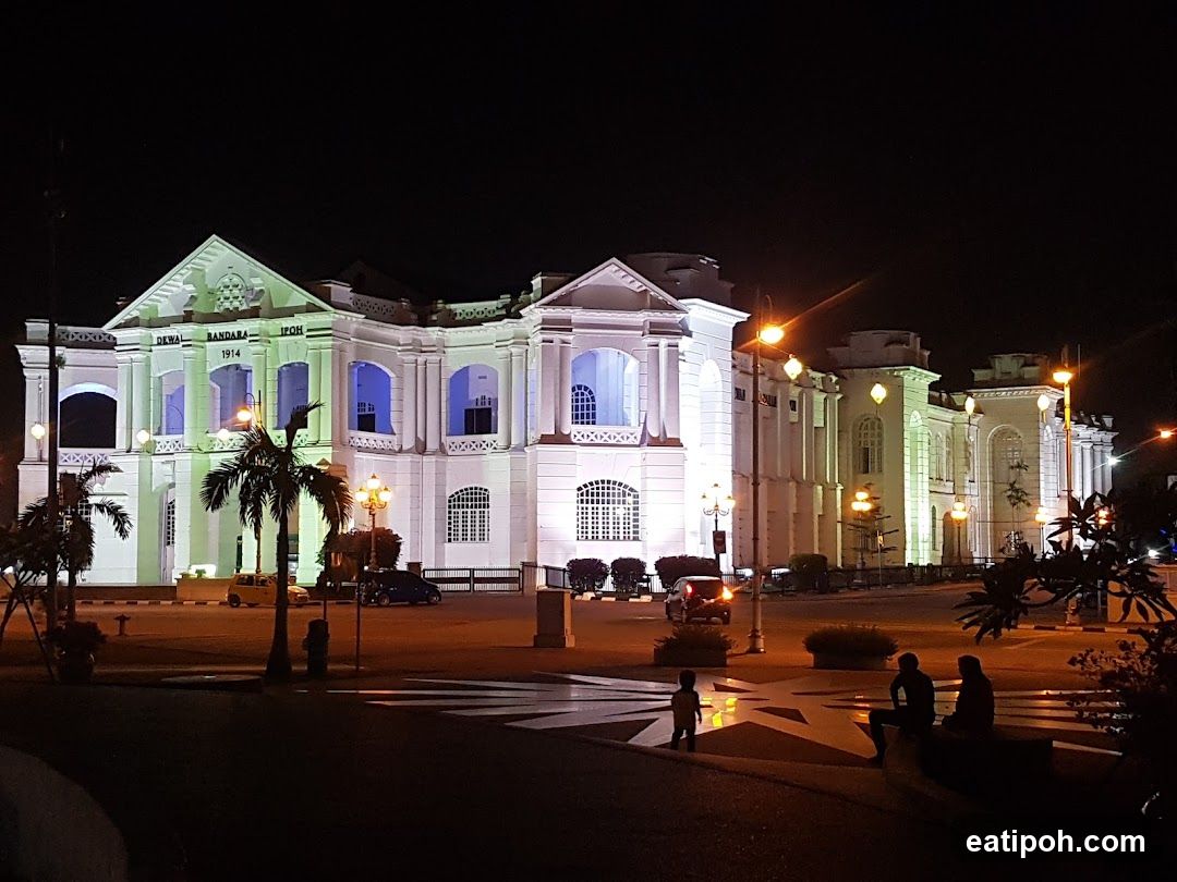 Nighttime View of Historic Building