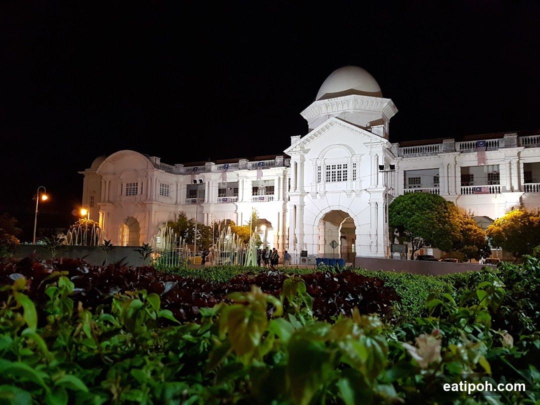 Nighttime View of Historic Building