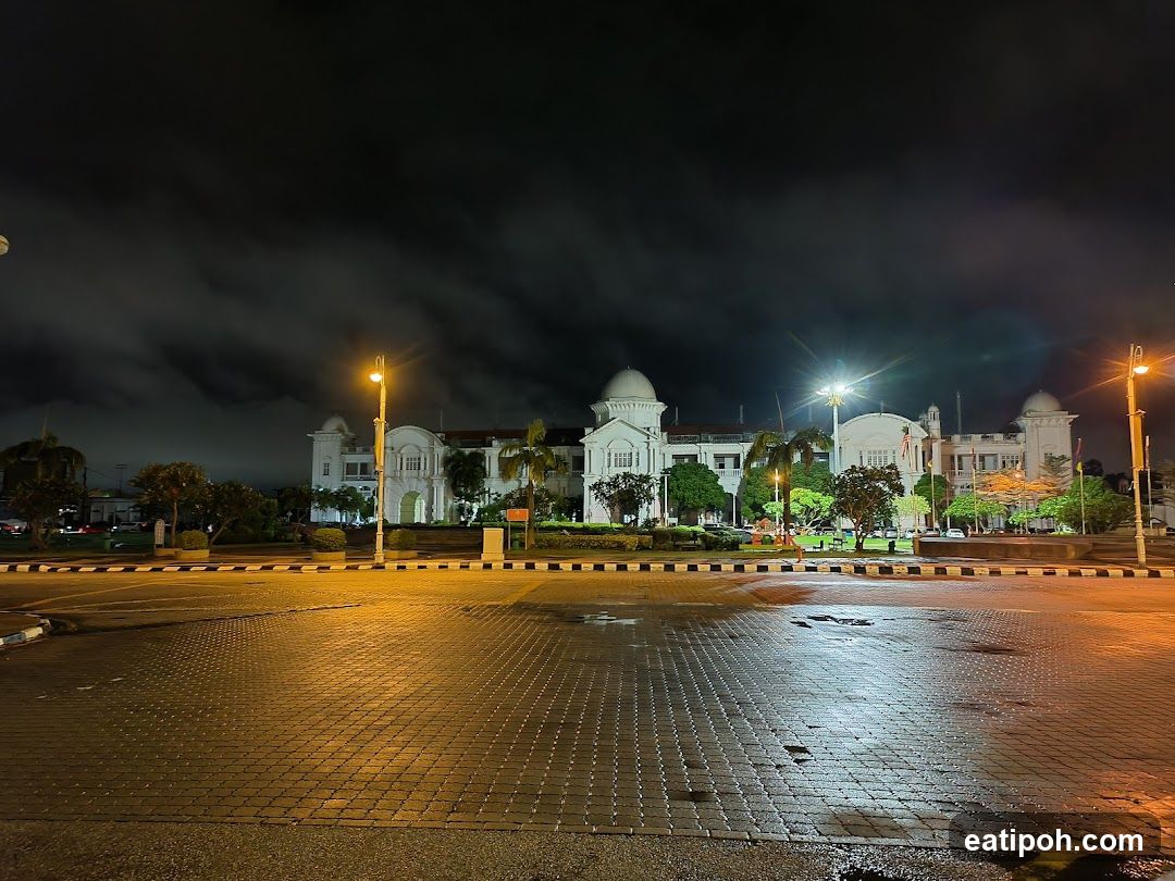 Nighttime View of Historic Building