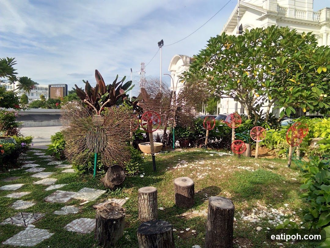 Outdoor Garden Area with Art Installations