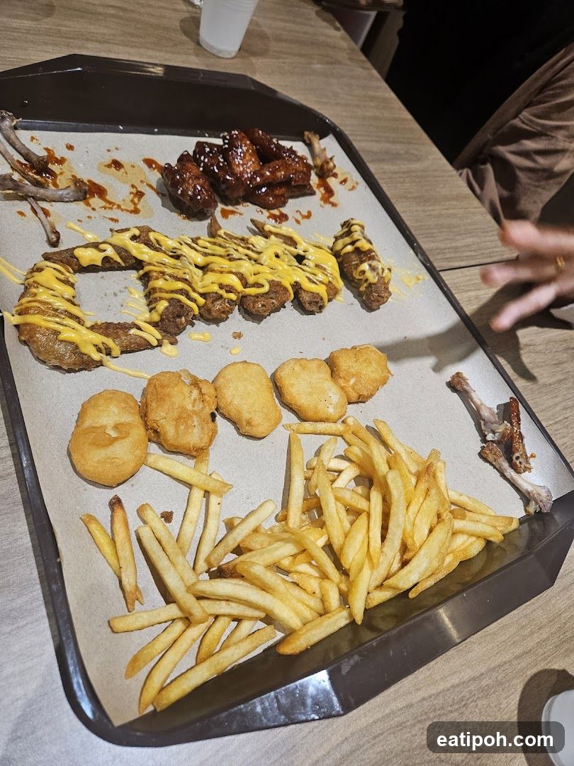 Food tray at dining table