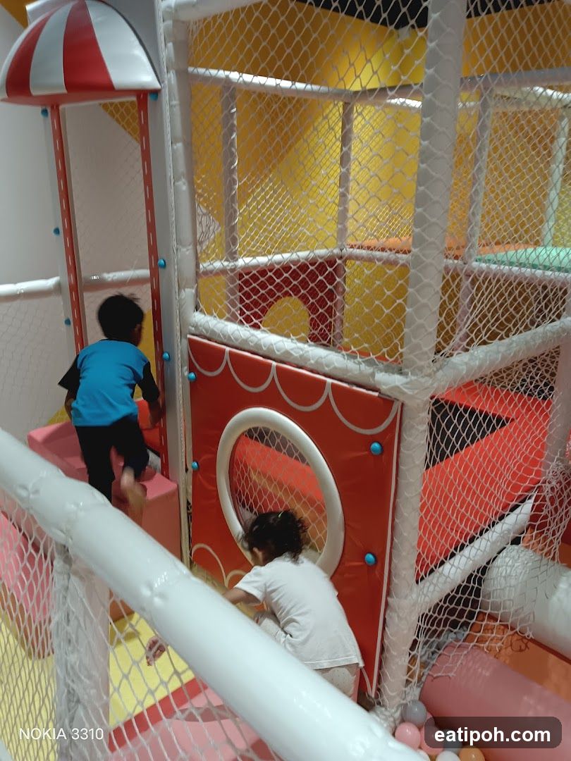 Children playing in indoor playground