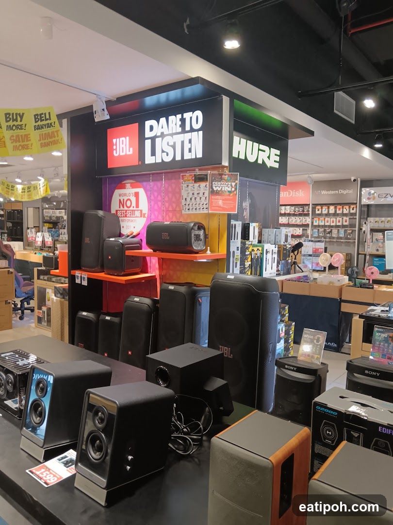 JBL Audio Display in Electronics Store