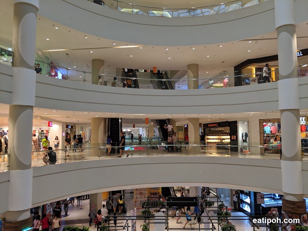 Multi-level shopping mall interior