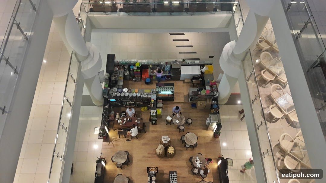 Interior View of Multi-Level Mall Food Court