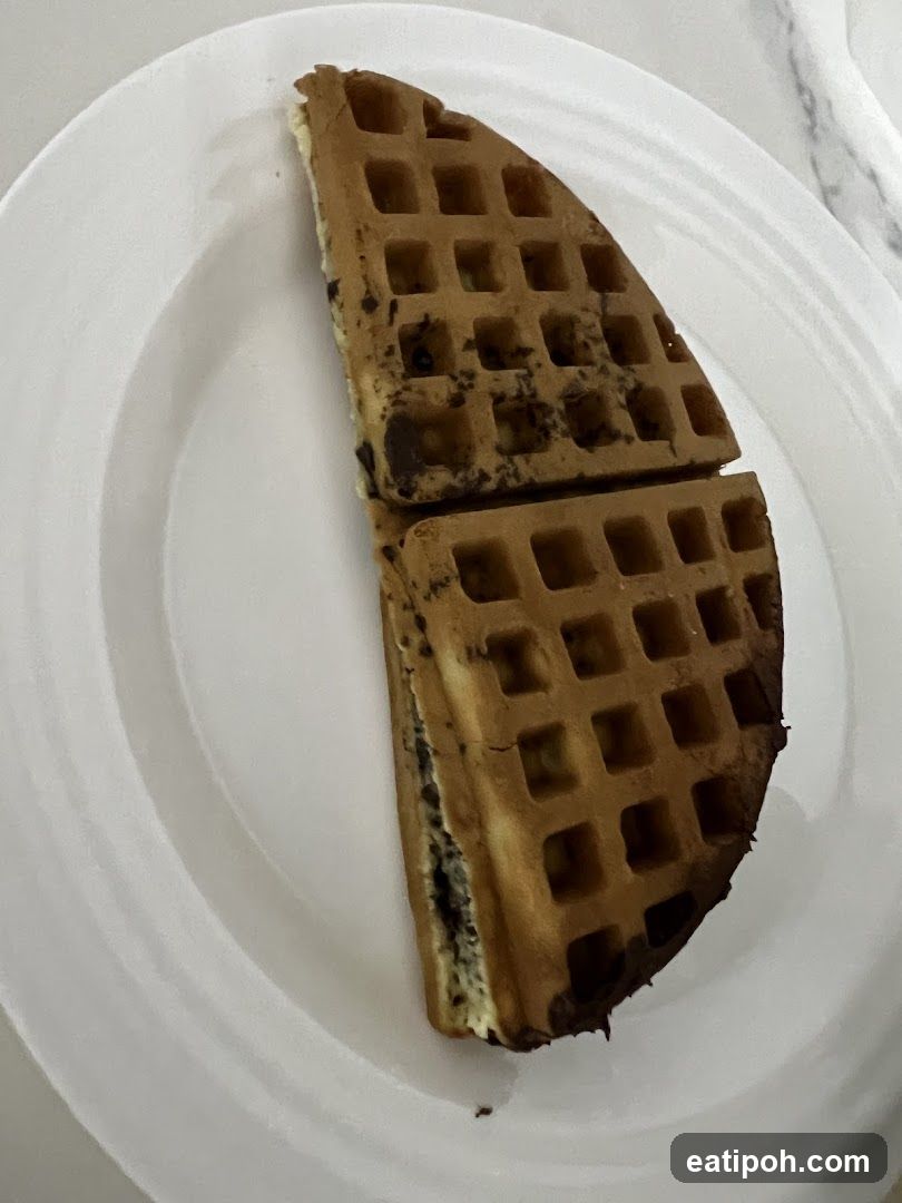 Waffle on Plate