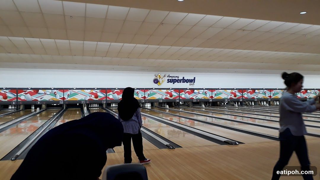 Bowling alley interior