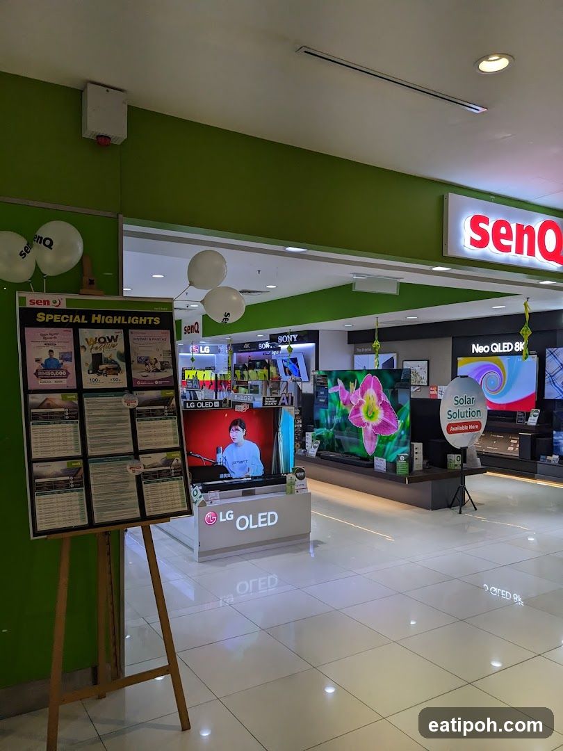 Interior of senQ electronics store