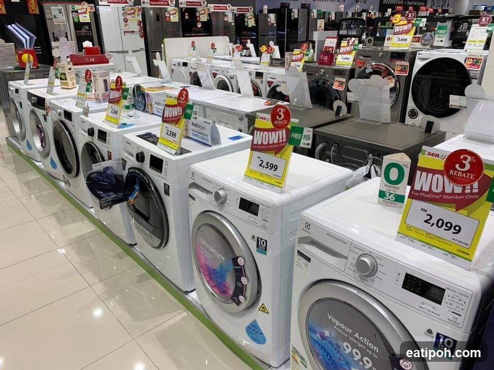 Washing Machine Display in Retail Store