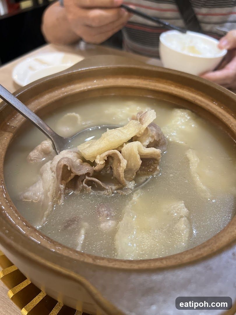 Close-up of soup in clay pot